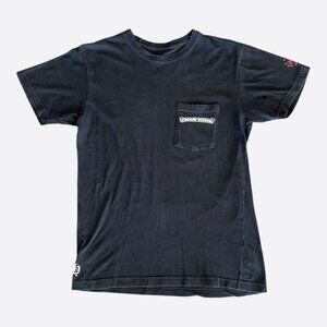 Chrome Hearts Black & White Scroll Logo T-Shirt